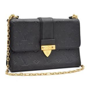 Louis Vuitton Saint Sulpice PM Leather Chain Shoulder Bag Noir Black